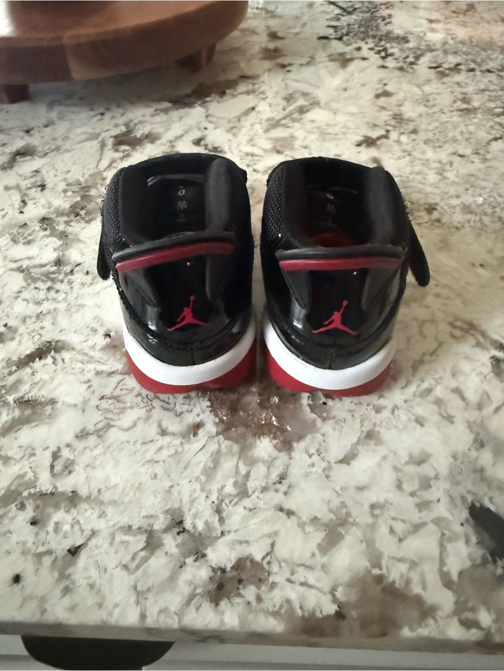 Jordan Kids Black and Red High-Top Sneakers with Strap - Picture 3 of 3